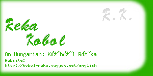 reka kobol business card